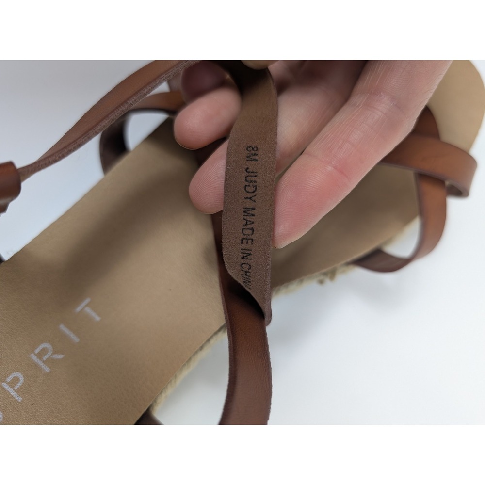 Esprit Judy Brown Espadrille Wedge Sandals Women's Size 8M - Picture 4 of 5